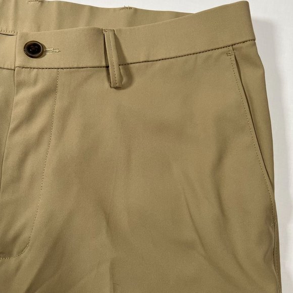 Haggar H26 Mens 36x30‎ Beige Pants Slash Pockets Business Flat Front Polyester - Picture 5 of 13